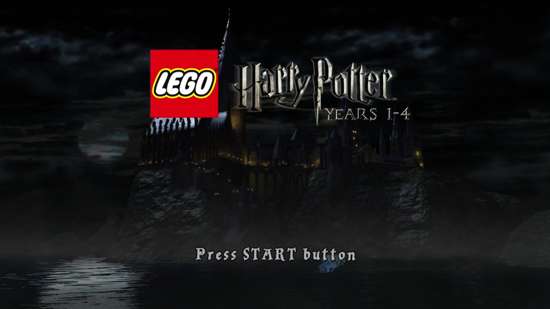 LEGO Harry Potter: Years 1-4 title screen for Xbox 360